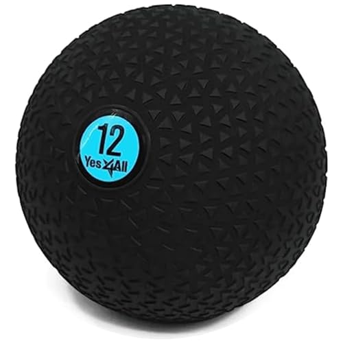 Yes4All Slam Ball, No-Bounce Ball for Exercise, Cross Training and Core Strength Workout 12lbs - Triangle Black - color: C. Triangle Black, style: B. 12lbs