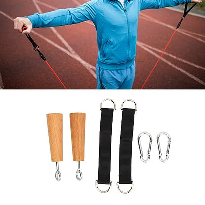 Wooden Pull-Up Grips, Durable Comfortable Upper Body Strength Trainer Home Gym Equipment for Men Women Fitness Enthusiasts Strength Training Daily Workouts