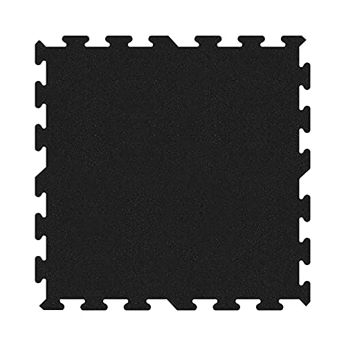 IncStores 8mm Strong Rubber Tiles (23in x 23in Tiles/Multi Piece Floor Kits) Interlocking Rubber Gym Mats for Home Gym Flooring & Fitness Room Floors - color: Black, style: 7' 8" x 7' 8" (4 Corner, 8 Border, 4 Center Tiles)