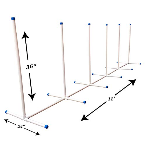 Trademark Innovations Dog Training Agility Weave Poles Equipment Set