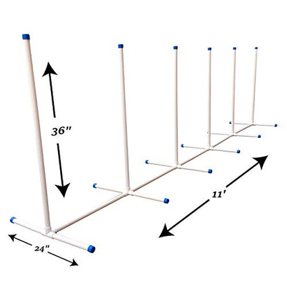 Trademark Innovations Dog Training Agility Weave Poles Equipment Set