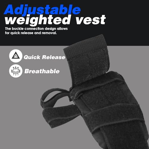 Tactical Weighted Vest for Men and Women Strength Training Running Workout - color: Black