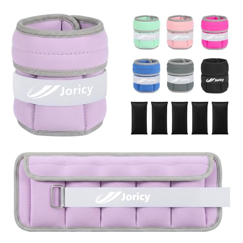 Adjustable Ankle Weights for Women Men A Pair of 1-3/4/5/6/8/10/20LBS - color: Purple