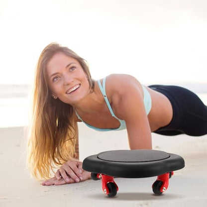 Homoyoyo Ab Roller Wheel Core Exercise Roller with 5 Flower-shaped Sliding Discs, Black Abdominal Exercise Slider Disc for Home Gym Fitness and Core Strength Training