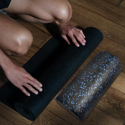 KALLORY Yoga Half Roller Foam Balance Trainer Epp Semicircle Pilates Muscle Massage Column for Balance and Fitness Exercise