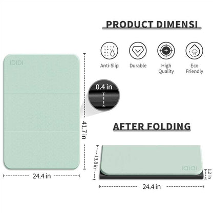 Foldable Exercise Pad for Gym or Home Use, (1.2" x 14"x 24"）Extra Thick and Wide Multi-Functional Knee Pad Cushion & Push Up Mat for Man Woman Kids, Non-Toxic POE Kids Yoga Mat, Lightweight Elbow Cushion for Yoga, Pilates