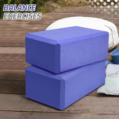 2025 Biguphate Yoga Blocks 9x 6x4 Inch，1 Pack EVA Foam Yoga Block Supportive Latex-Free, Non-Slip Exercise Blocks, Yoga Accessories for Pilates, Meditation, Balance, Stretching and Deep Poses