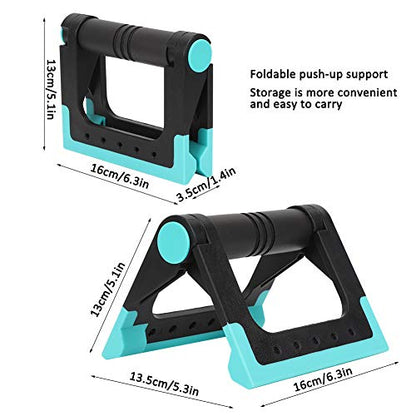 Alvinlite Push-Up Bars, 2PCS Triangular Push-Up Stands Multi-Function Foldable Pushup Handles for Floor, Non-Slip Sturdy Structure Home Workout Equipment for Men & Women