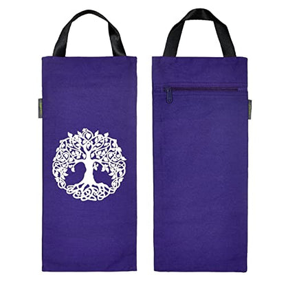 Yoga Sand Bag, Cotton Unfilled for Yogas, Weights & Resistance Training, Portable Weightlifting Sandbag - color: Grape