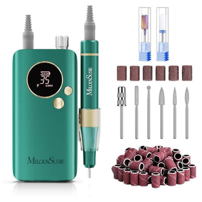 MelodySusie 35000RPM Lightweight Clip-On SM200F Nail Drill Cordless - color: Green