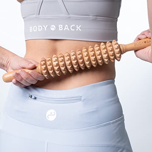 Body Back Wood Therapy Roller for Maderoterapia, Lymphatic Drainage, Cellulite Massage, and Massage Rolling, Natural Muscle Massage Stick Tool for Massage and Relaxation - size: Straight