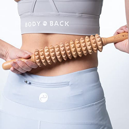 Body Back Wood Therapy Roller for Maderoterapia, Lymphatic Drainage, Cellulite Massage, and Massage Rolling, Natural Muscle Massage Stick Tool for Massage and Relaxation - size: Straight