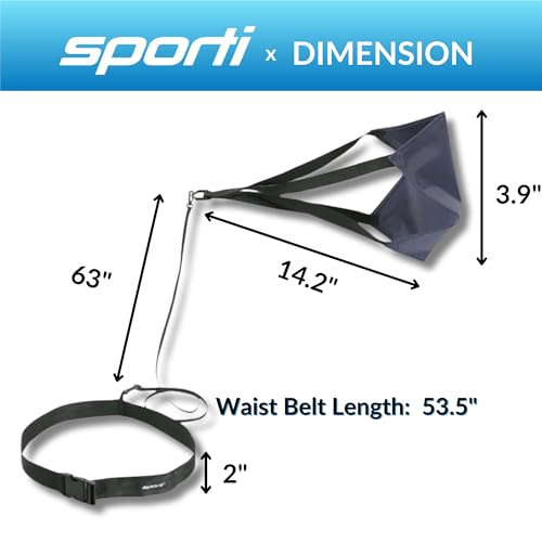 Sporti Swim Parachute - Stationary Swimming Harness, Training Belt, Swim Harness for Pool with High Durability