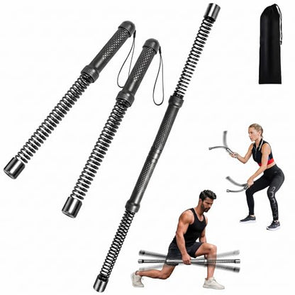Weighted Ropeless Battle Rope, Cordless Battle Ropes for Home Gym, Workout Rope for Strength Building, Low-Impact HIIT Cardio for Men and Women, Can Be Assembled into a Fitness Stick