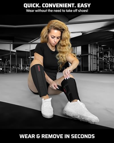 THEFITGUY Sled Pulling Belt & Weightlifting 10mm Shin Guards | Ultimate Combination for Enhanced protection & performance