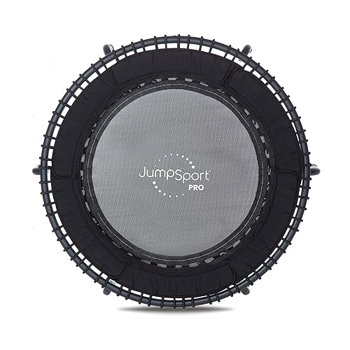 JumpSport 44" PRO Fitness Trampoline Model 530, Professional Rebounder, Adjustable Bounce, Elastic Cord System, 3-Piece Frame, Large Jump Surface, Low-Impact Cardio & Strength Training, 325lb Capacity