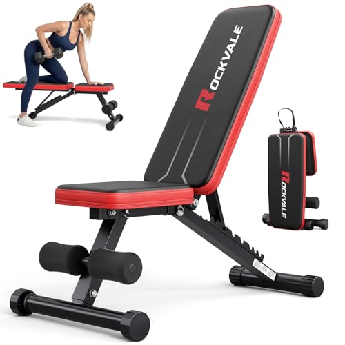 95% Pre-assemble Adjustable Weight Benches for Home Gym, 9 Backpad Positions Workout Bench, 660lb Compact Bench Press for Small Space(1Sec Fast Folding)