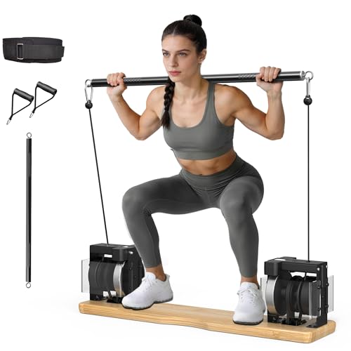 Home Gym Equipment, - Compact Full Body Workout Equipment with Adjustable Resistance for Strength Training, Squats, Bench Press, Rows, Portable Multifunctional for Small Spaces & Apartments