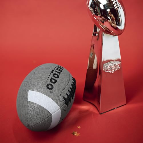 6 Pack Football Size 6/9 Official Sized Ball with Textured Grip for Youth High School&College Practice, Match and Scrimmage Play Indoors & Outdoors All Weather Use with Pump