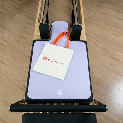 Echome Non-Slip Pilates Reformer Mat with Mesh Bag – Sweat-Wicking, Lightweight, Fits Balanced Body/Merrithew/Aeropilates (38"x22") - color: Smoky Plum