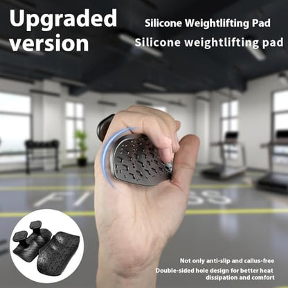 Upgraded Weight Lifting Grips for Women & Men - Extra Large & Thick Non-Slip Gym Grips, Ergonomic Workout Gloves for Pull-Ups, Dumbbell Exercises - color: Black-3
