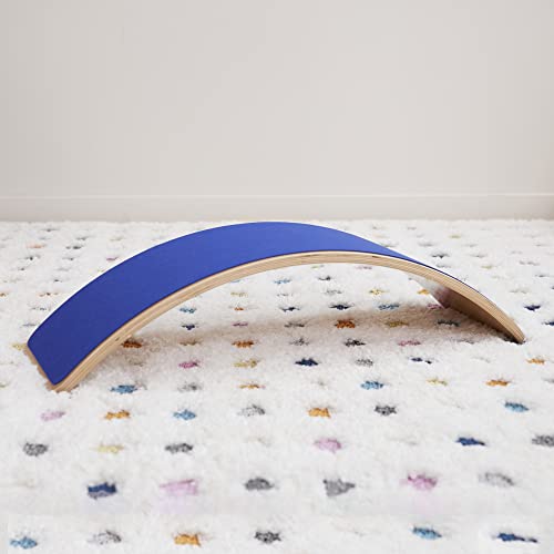 ECR4Kids Balance Board with Felt Base, Montessori Toy, Blue - color: Blue