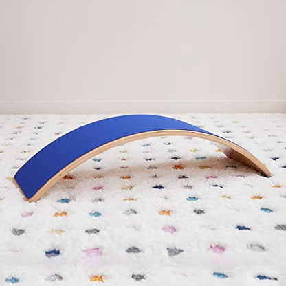 ECR4Kids Balance Board with Felt Base, Montessori Toy, Blue - color: Blue