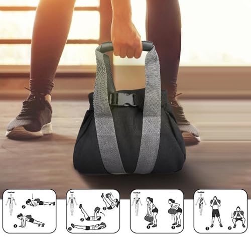 Workout Sandbags - 25.5x25x17cm Heavy Duty Training Equipment | Adjustable Weight Workout Sand Bag With Handle | Fitness Weighted Bags For Women Men Fitness Strength Weightlifting Home Gym