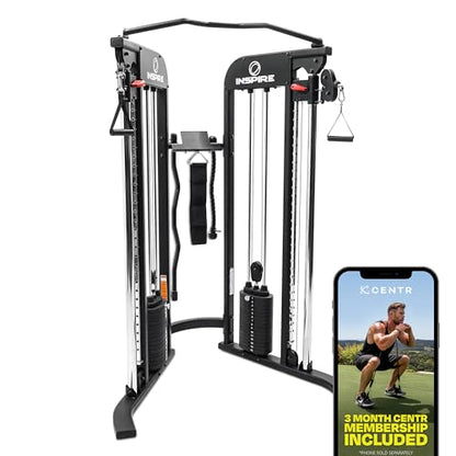 Inspire Fitness FTX Functional Trainer - Compact at Home Workout Machine with Accessories - Space Saving Design - Home Gym Cable Machine and Two 165 lb Weight Stacks - style: Inspire FTX (no bench)
