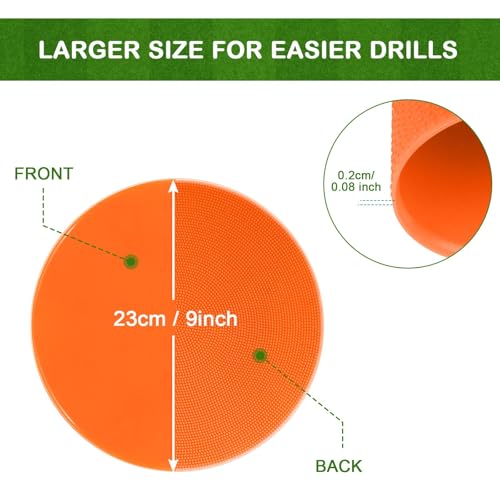 Poly Spots 4 Inch & 9 Inch Non-Slip Flat Cones Spot Markers for Gym Floor - style: Orange Blue Yellow 24 Pcs 9inch