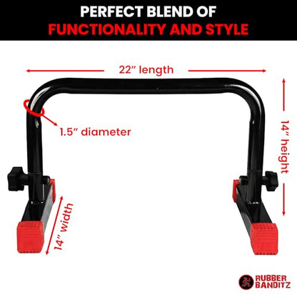 Parallette, Parallel Bars & Dip Station, Home Gym Essentials for L-Sit, Calisthenics, and Upper Body Workouts, Heavy Duty Ideal for Push Ups, Dips, Handstands & Gymnastics | Pack 1