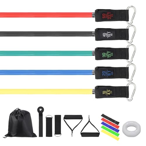 Resistance 5 Level Exercise Band for Working Out 150LB Mixcolor