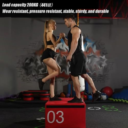 LICOME Jump Box Soft Foam Enhanced Jump Box Training Box Stackable Box Jump, Used for Jump Training, Pressure Training and Physical Training，Suitable for Home Gym Exercise