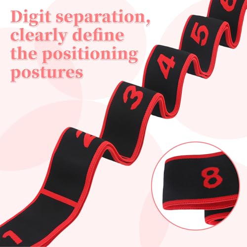 UncleS Elastic Tension Band Exercise Pull Rope Stretch Rope 8 Segment Pilates Stretching Band Female Resistance Training Equipment Fitness Exercise Resistance With Number - color: Red