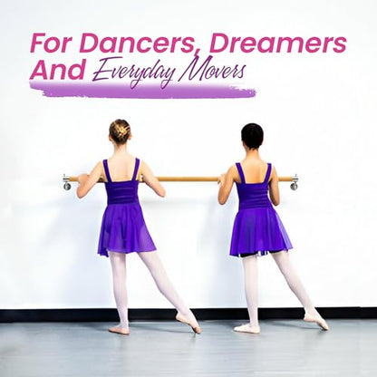 Wall-Mounted Ballet Barre 2ft and 4ft– Portable Dance Bar for Home or Studio –Ballet Bar Wall Mount for Stretching, Yoga, Pilates and Flexibility Training – Suitable for Adults and Kids