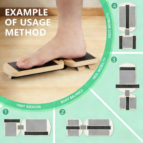 Ankle Balance Board Foot Strengthener with Adjustable Shape Balance Rods for Enhancing Ankle Strength, Posture Correction, and Stability Training