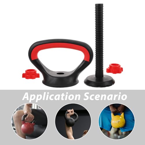 Adjustable Kettlebell Handle for Weight Plates, Portable Dumbbell Converter for Strength Training Kettlebells, Heavy Duty Kettle Grip for Home Gym Workout