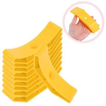 10pcs Dumbbell Rack and Kettlebell Storage Stand Hollow Weight Organizer for Home Gym, Compact Sports Equipment Holder with Shock Absorbing Yellow Design