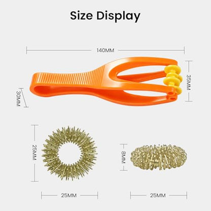 Finger Massager Roller for Arthritis-3 Pcs Hand Massager Roller for Arthritis and Carpal Tunnel,3 Pcs Acupressure Ring for Hands, Palm & Wrist & Thumb Massager
