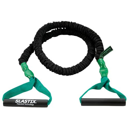 Slastix Toner Resistance Bands with Handles | Safe Sleeve Exercise Bands for Strength Training, Full Body Workouts, and Home Gym Fitness