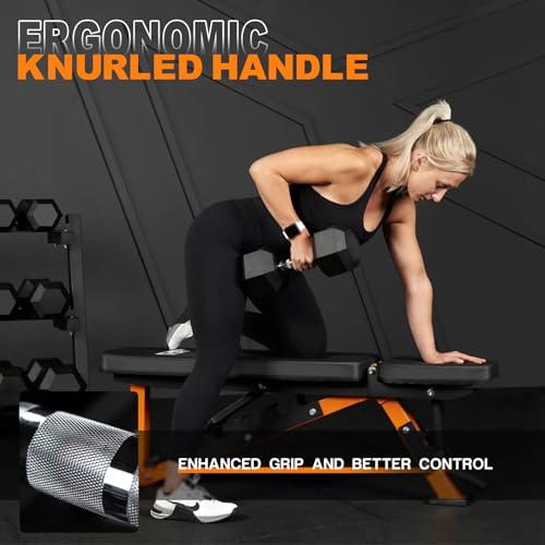 Mikolo Dumbbell Sets with Rack, Rubber Hex Dumbbells, Multiple Choices in 160/200/380/450/550LB, Hand Weights with Chrome Handle for Strength Training - style: 45LB PAIR