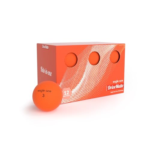 Eagle Ace™️ DriveMatte Golf Balls-2 Layers-Maximum Distance,Optimal Spin Control - color: Orange-12Pack