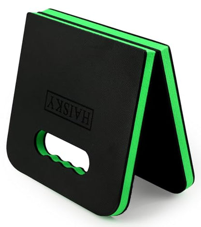 Foldable Kneeling Pad for Gardening & Mechanic Work, Waterproof Extra Thick High Density EVA Foam Knee Mat for Bathing Baby, Exercise,Portable Cushion with Handle, 20.4" x 11.8" (Green & Black)