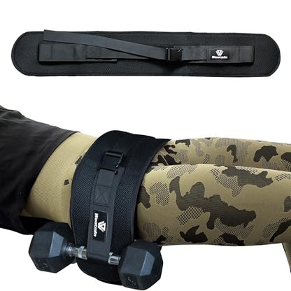 Hip Thrust Belt, Fully Upgraded Hip Thrust Belt for Dumbbells, More Comfortable Hip Thrust Belt, Home Gym Hip Thrust Belt with Wider and Longer Anti-Slip Pads. - color: black PRO