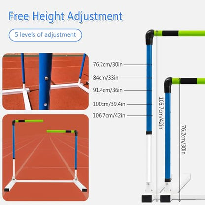 Adjustable Hurdles, Speed and Agility Training Equipment, Disconnecting Track Hurdles, Universal Soft Sponge Poles, Safe and Non-injurious, for Soccer, Basketball, Football(2 pcs) - color: 2 Pcs
