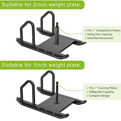 Kipika Weight Sled, Workout Sled, Fitness Strength Training Sled, Speed Training Sled for Athletic Exercise, Speed Improvement, Easily Through Obstacles, Suitable for 1" & 2" Weight Plate - color: C- Black