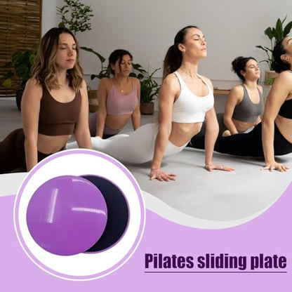 Gliding Discs For Abdominal Exercises - Core Sliders | Fitness Gliding Discs | Exercise Discs | Core Trainer | 2x Two-Sided Gym Sliding Plate Pads | Yoga Cushion For Carpet Or Hardwood Floors