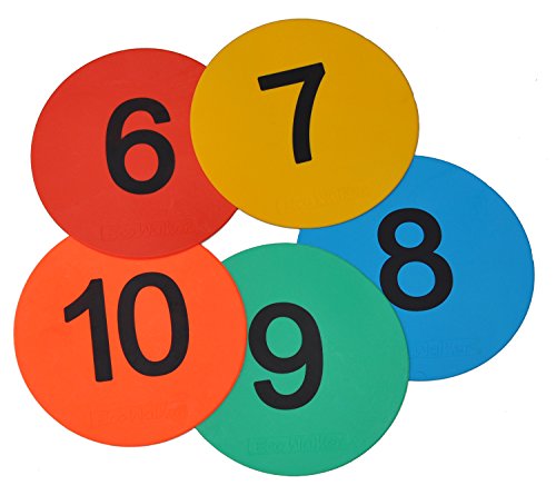 8inch Numbered Floor Spot Markers - style: 6-10