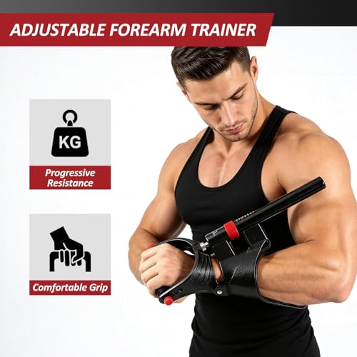 Wrist Muscles Exerciser Adjustable Forearm Grip Strength Trainer Wrist Strength Training Exercise Machine Hand Grip Strengtheners for Muscle Building