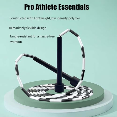 Tangle Free Beaded Jump Rope with Unbreakable Handles Enjoy Smooth Spins Adjustable Length and Your New Favorite Workout